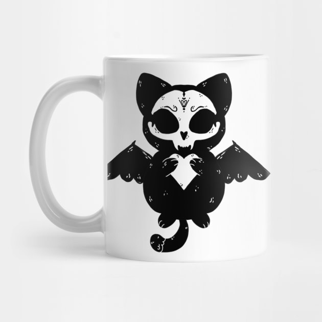 Cat Bat Ink Creepy Cute by astronauticarte